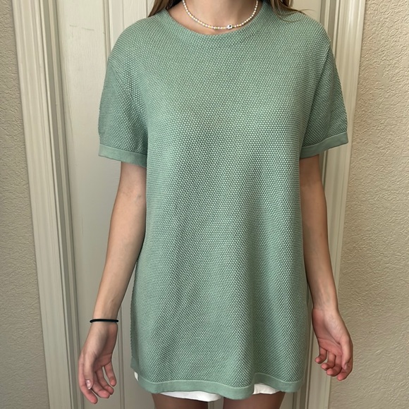 ZARA light green textured top - Picture 5 of 5